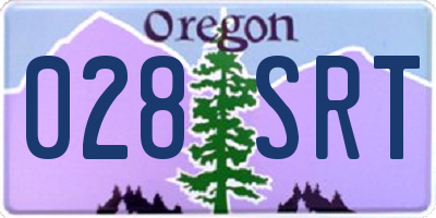 OR license plate 028SRT