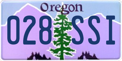 OR license plate 028SSI