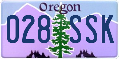 OR license plate 028SSK