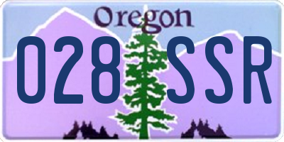 OR license plate 028SSR