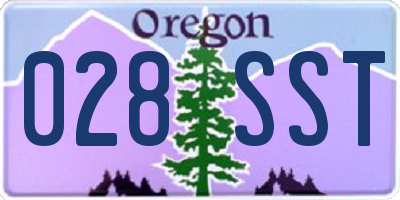 OR license plate 028SST
