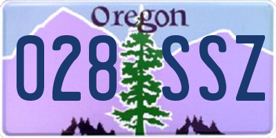 OR license plate 028SSZ
