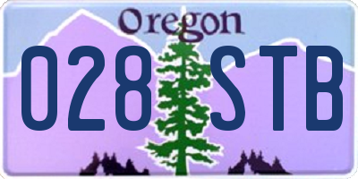 OR license plate 028STB