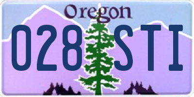 OR license plate 028STI