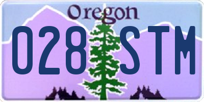 OR license plate 028STM