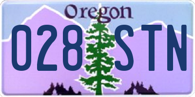 OR license plate 028STN