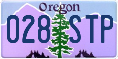OR license plate 028STP