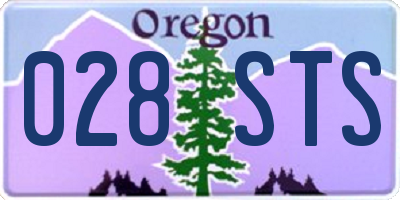 OR license plate 028STS
