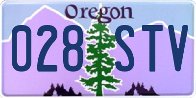 OR license plate 028STV