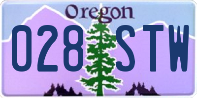 OR license plate 028STW