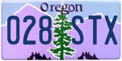 OR license plate 028STX