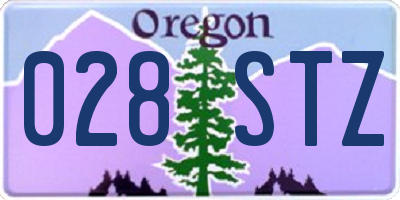 OR license plate 028STZ