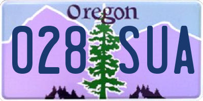 OR license plate 028SUA