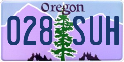 OR license plate 028SUH