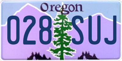 OR license plate 028SUJ