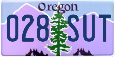 OR license plate 028SUT