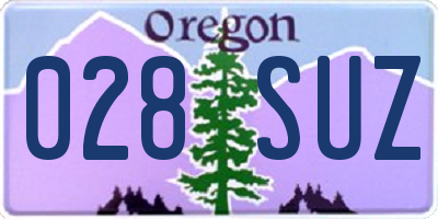 OR license plate 028SUZ