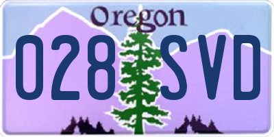 OR license plate 028SVD