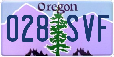 OR license plate 028SVF