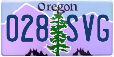 OR license plate 028SVG