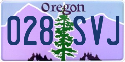 OR license plate 028SVJ