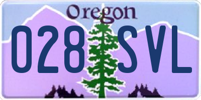 OR license plate 028SVL