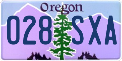 OR license plate 028SXA