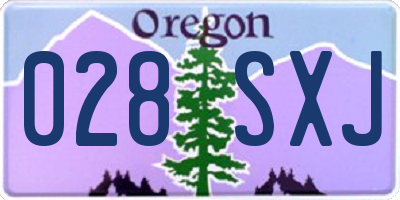 OR license plate 028SXJ