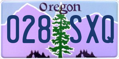 OR license plate 028SXQ
