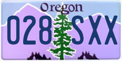 OR license plate 028SXX