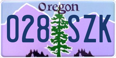 OR license plate 028SZK