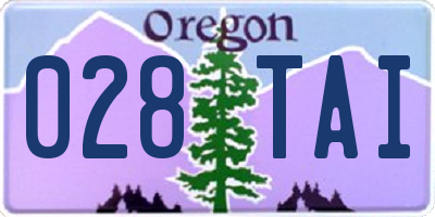 OR license plate 028TAI