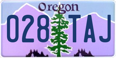OR license plate 028TAJ