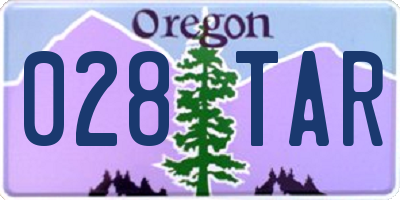 OR license plate 028TAR