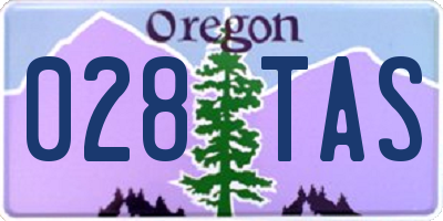 OR license plate 028TAS