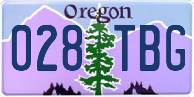 OR license plate 028TBG