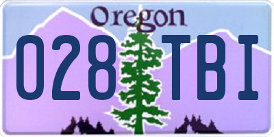 OR license plate 028TBI