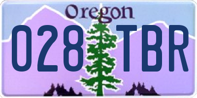 OR license plate 028TBR