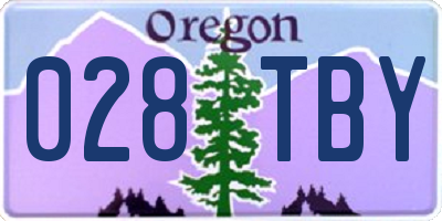 OR license plate 028TBY
