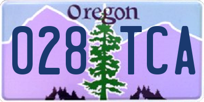 OR license plate 028TCA