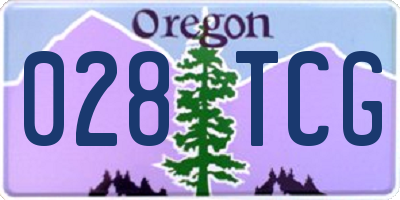 OR license plate 028TCG