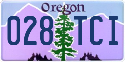 OR license plate 028TCI