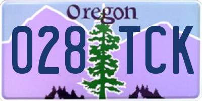 OR license plate 028TCK