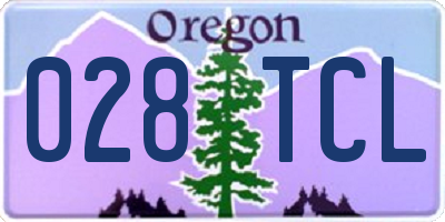 OR license plate 028TCL