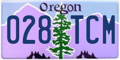 OR license plate 028TCM