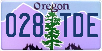 OR license plate 028TDE
