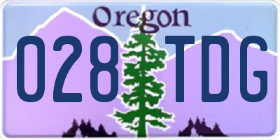OR license plate 028TDG