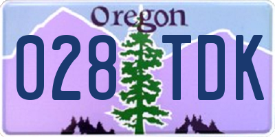 OR license plate 028TDK