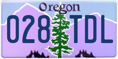 OR license plate 028TDL
