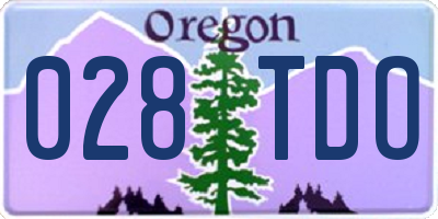 OR license plate 028TDO